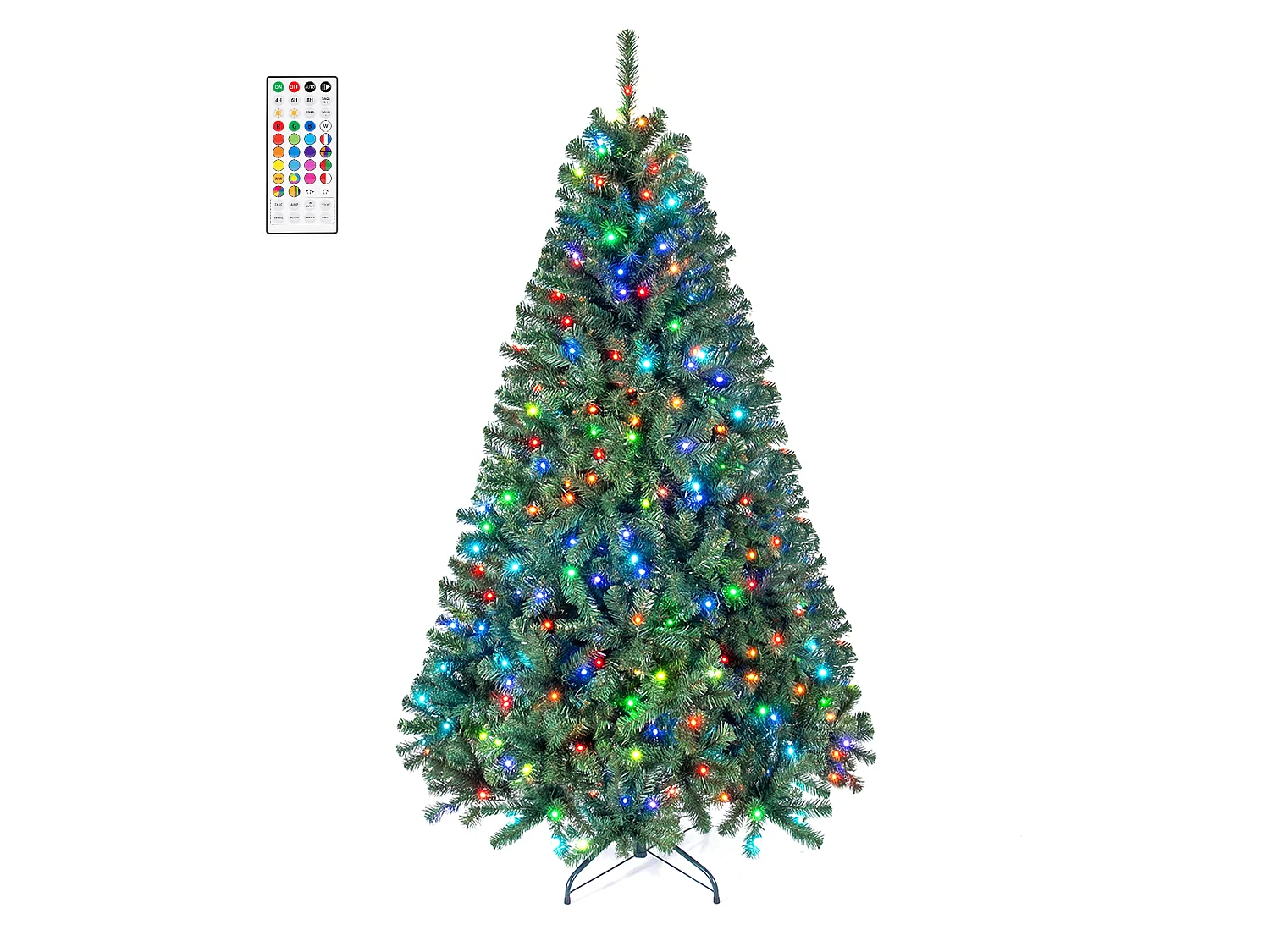 Albero di Natale artificiale con luci a LED, 180 cm Albero di Natale