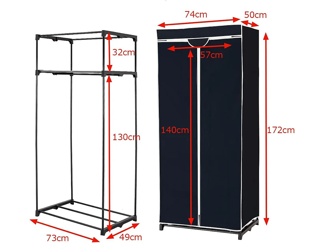 Tragbarer Kleiderschrank Stoffschrank
