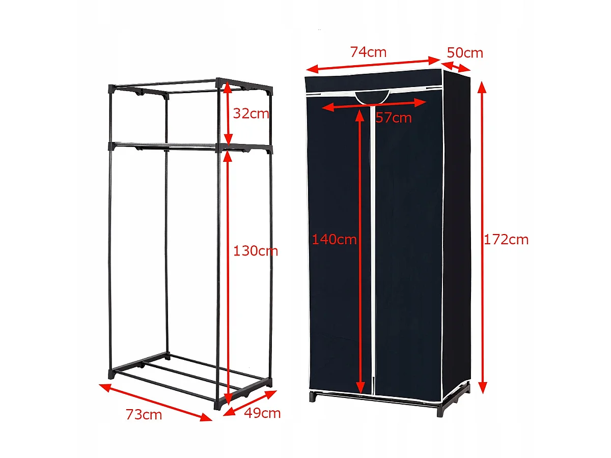 Tragbarer Kleiderschrank Stoffschrank