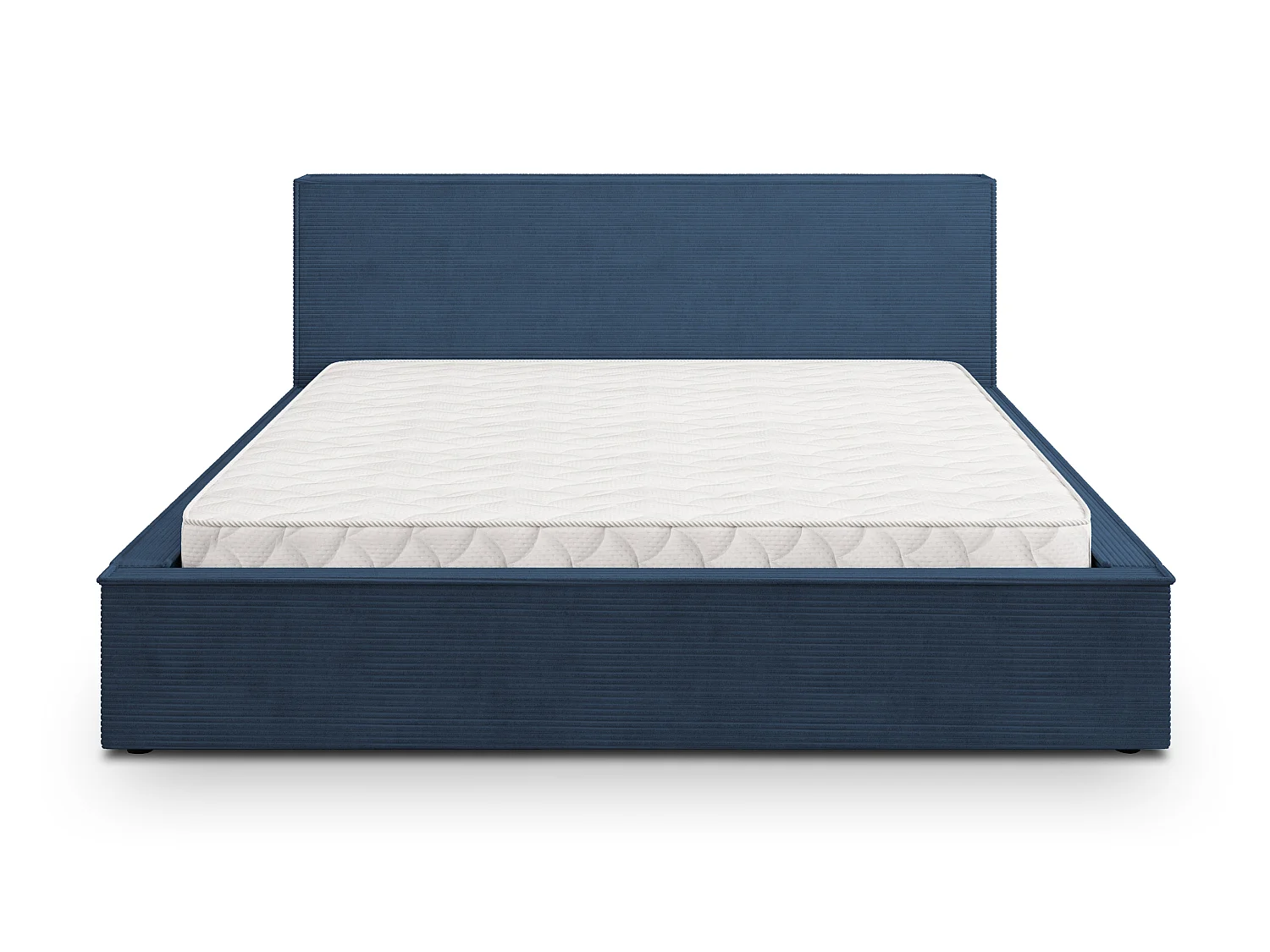 Gestoffeerd bed CELORA 120x200 cm - Corduroy stof - Blauw