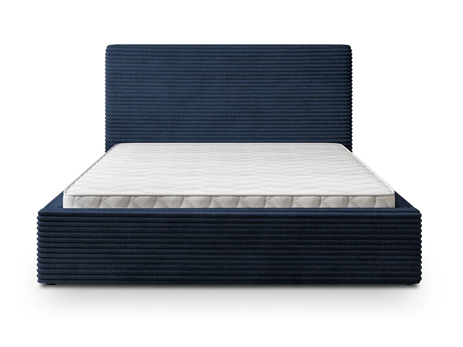 Gestoffeerd bed MIRETTI 120x200 cm - Corduroy stof - Blauw