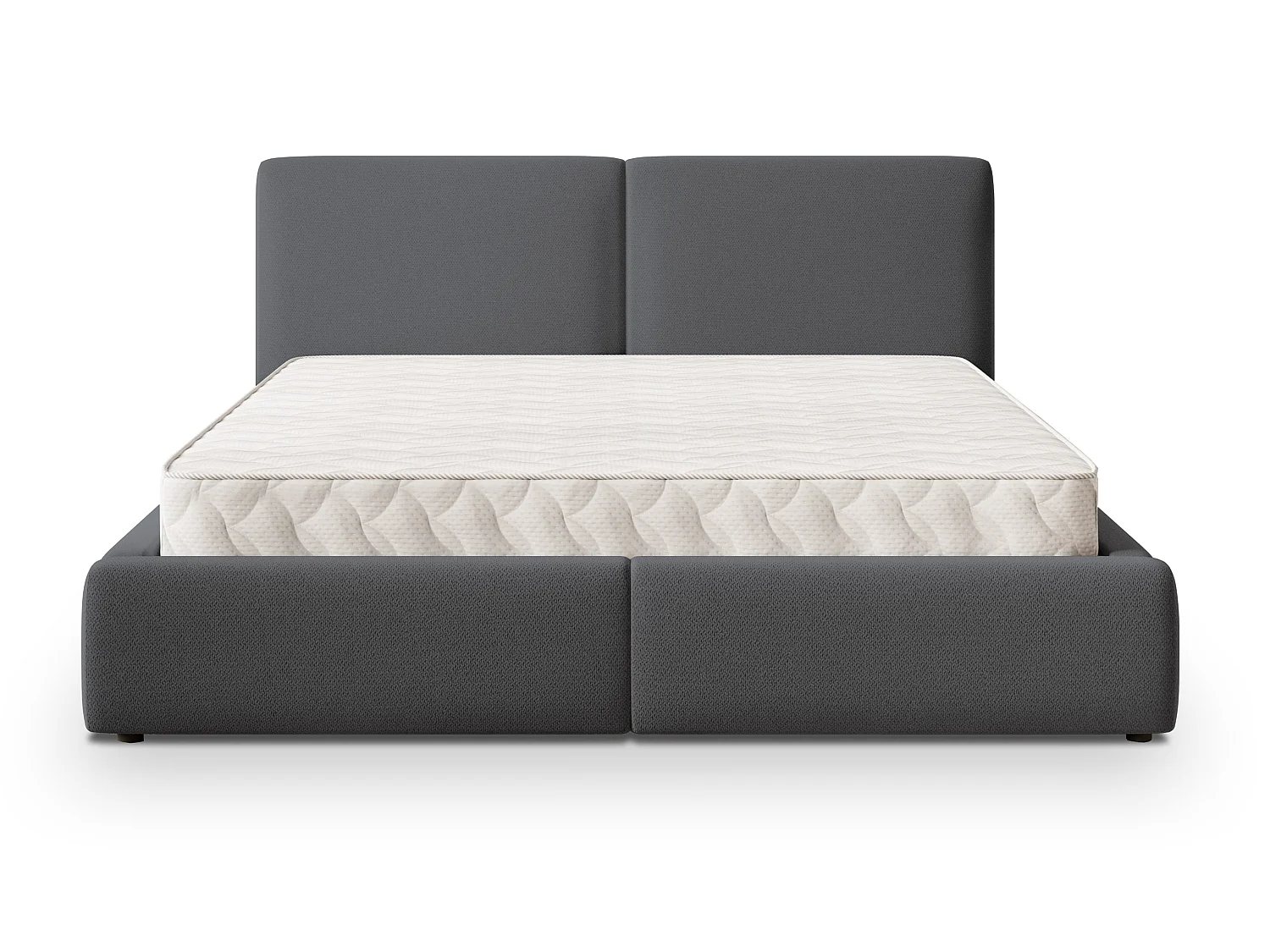Gestoffeerd bed FELURO 180x200 cm - Geweven stof - Antraciet