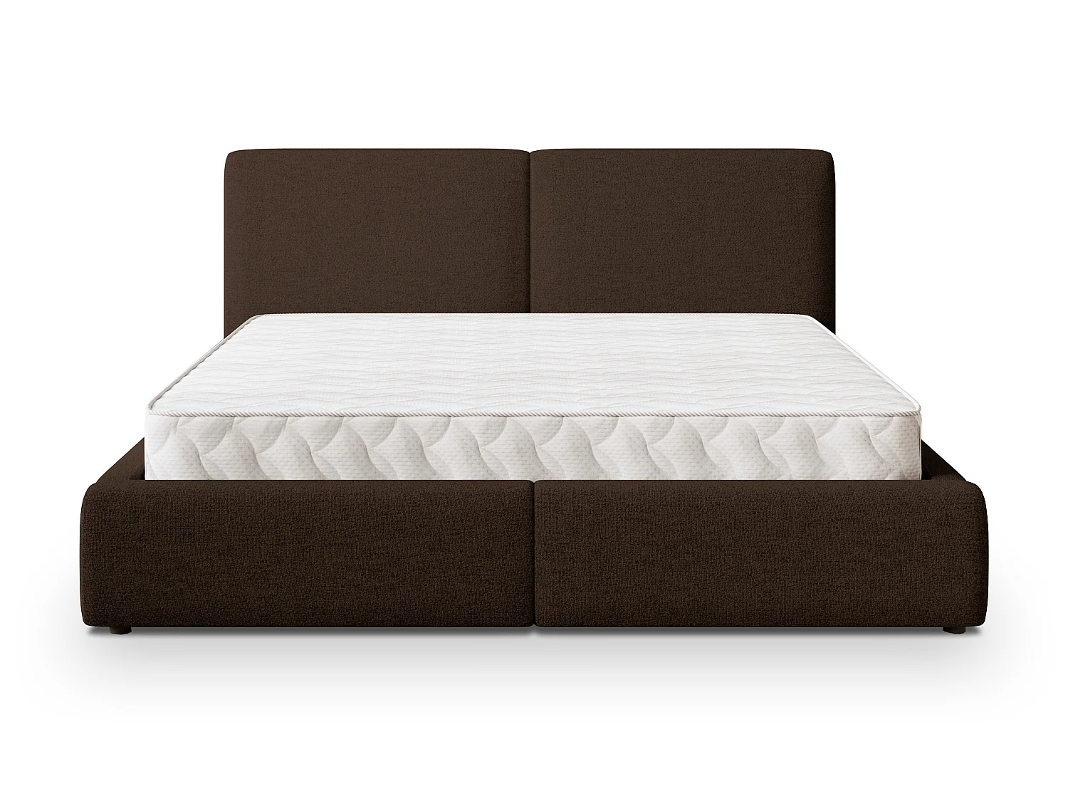 Gestoffeerd bed FELURO 180x200 cm - Geweven stof - Bruin