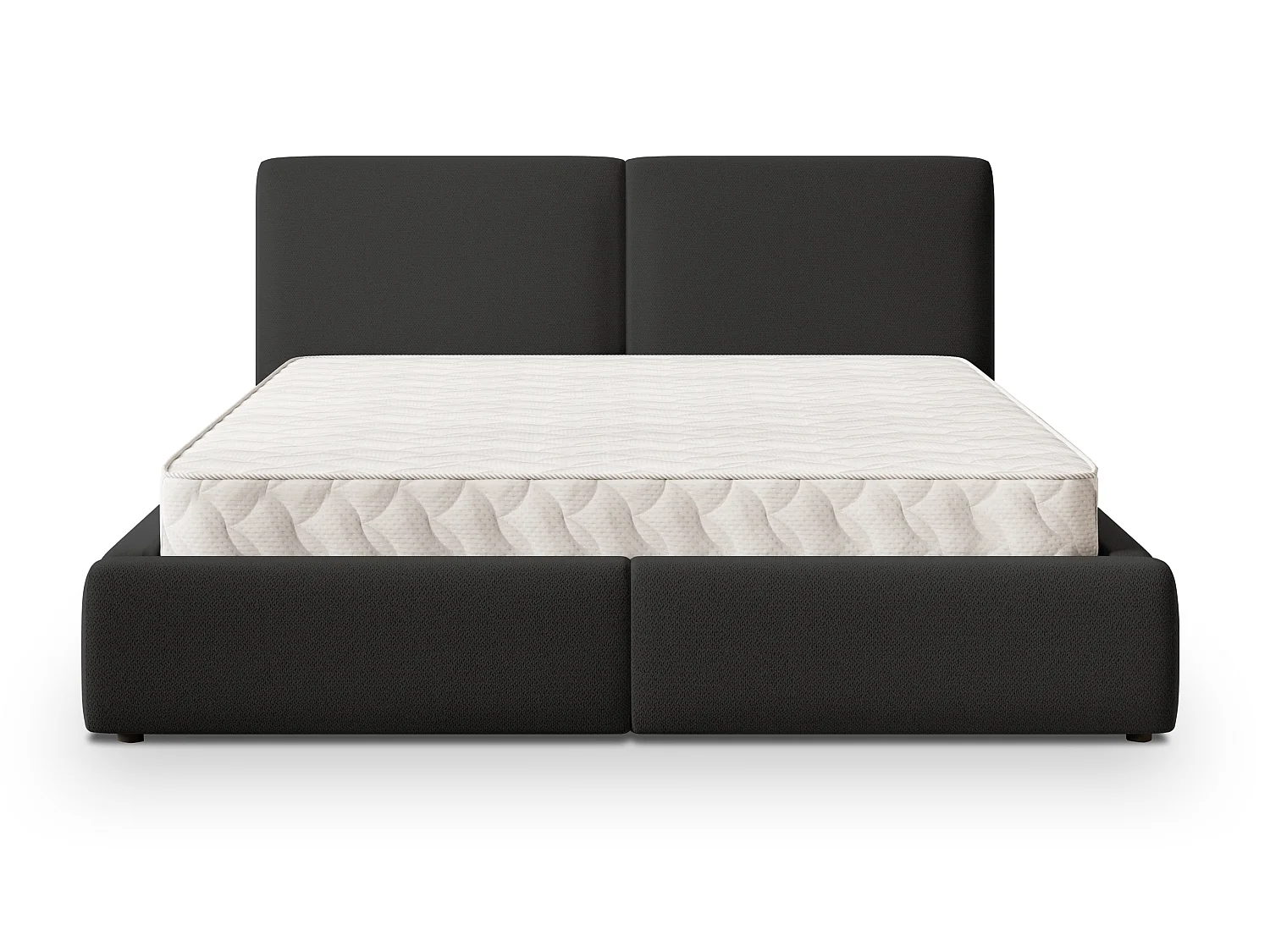 Gestoffeerd bed FELURO 180x200 cm - Geweven stof - Zwart