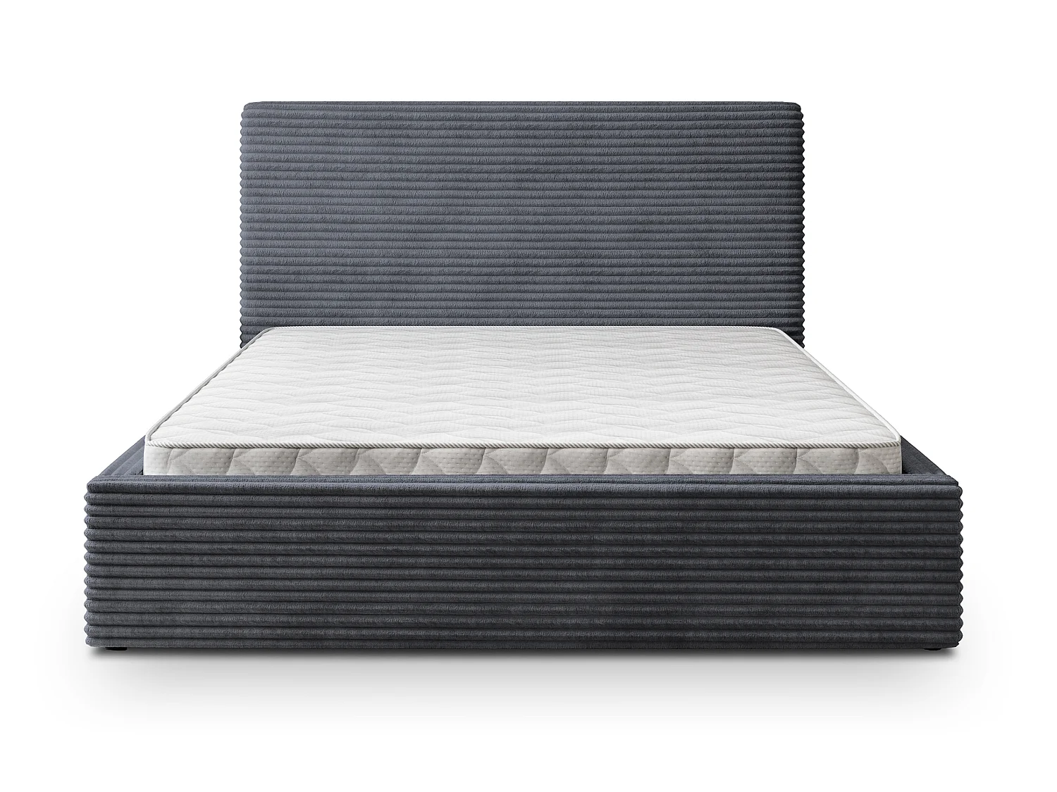 Gestoffeerd bed MIRETTI 180x200 cm - Corduroy stof - Antraciet