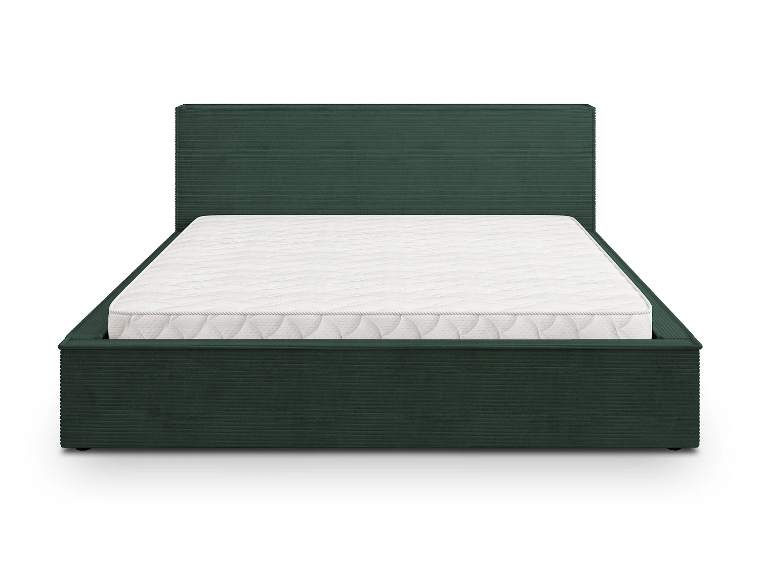 Gestoffeerd bed CELORA 180x200 cm - Corduroy stof - Groen