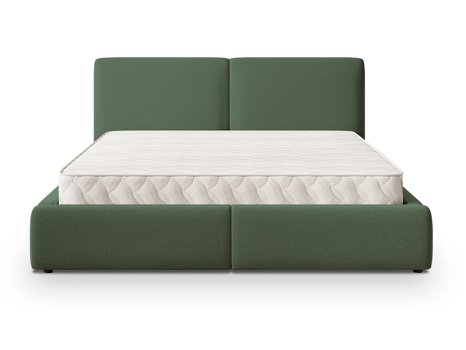 Gestoffeerd bed FELURO 120x200 cm - Geweven stof - Groen