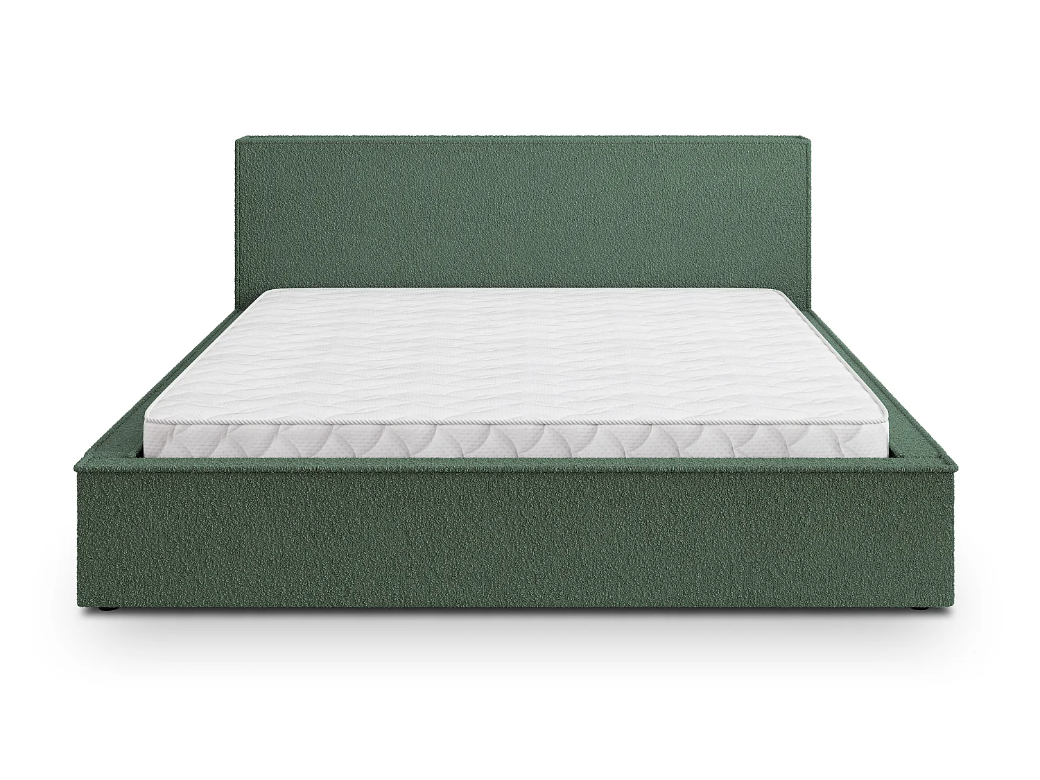 Gestoffeerd bed CELORA 180x200 cm - Bouclé stof - Groen