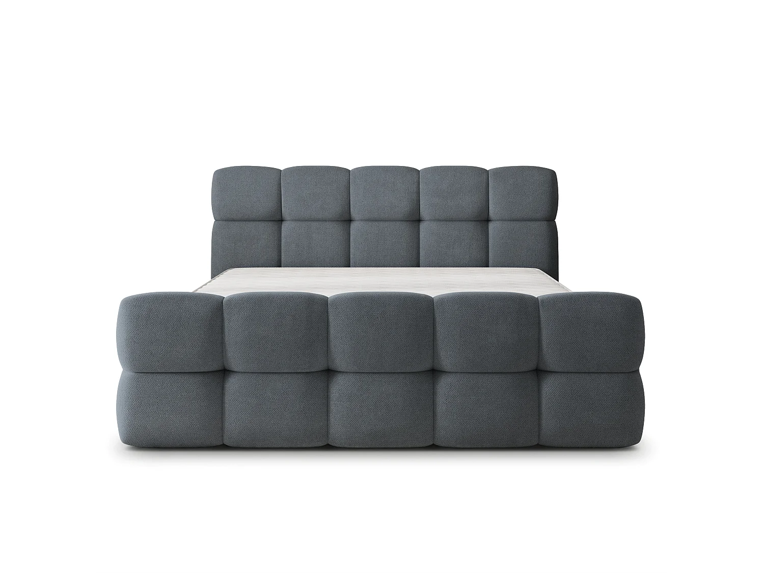 Gestoffeerd bed ELIZJA 180x200 cm - Geweven stof - Antraciet