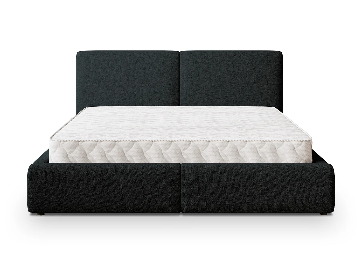 Gestoffeerd bed FELURO 180x200 cm - Geweven stof - Zwart