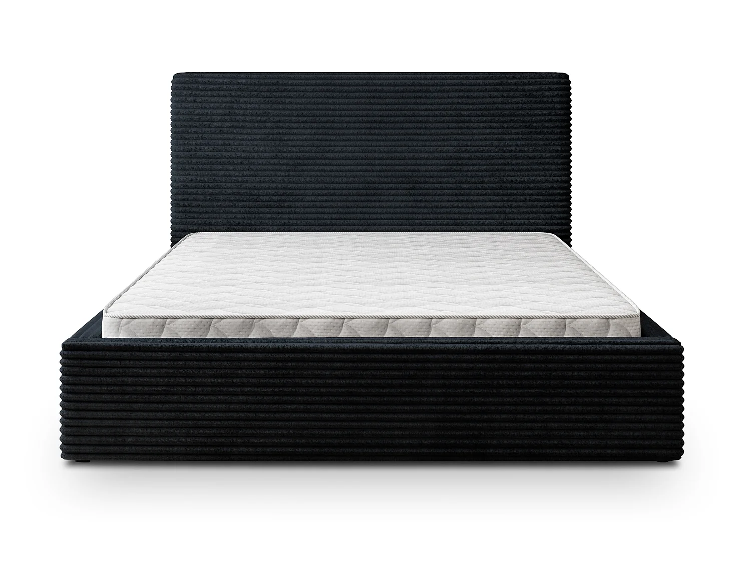 Gestoffeerd bed MIRETTI 180x200 cm - Corduroy stof - Zwart