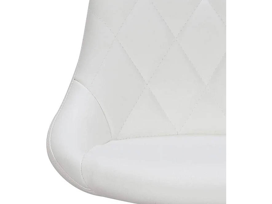 Set 2 Sgabelli Cucina Seduta Pelle Imbottita Sgabello Girevole Casa Bar Bianco