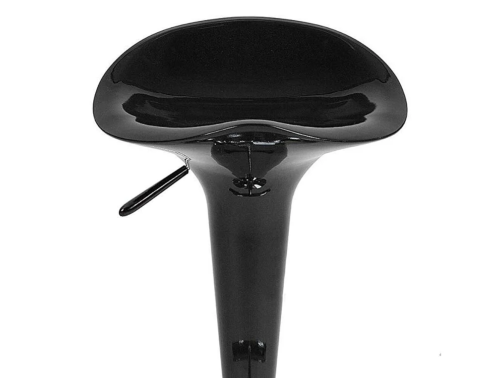Set 2 Sgabelli Cucina Regolabile Acciaio e ABS Sgabello Girevole Nero Casa Bar