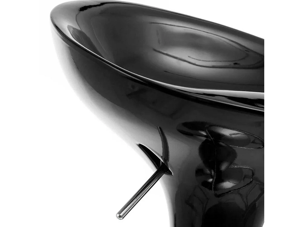 Set 2 Sgabelli Cucina Regolabile Acciaio e ABS Sgabello Girevole Nero Casa Bar