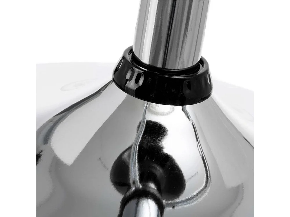 Set 2 Sgabelli Cucina Regolabile Acciaio e ABS Sgabello Girevole Nero Casa Bar