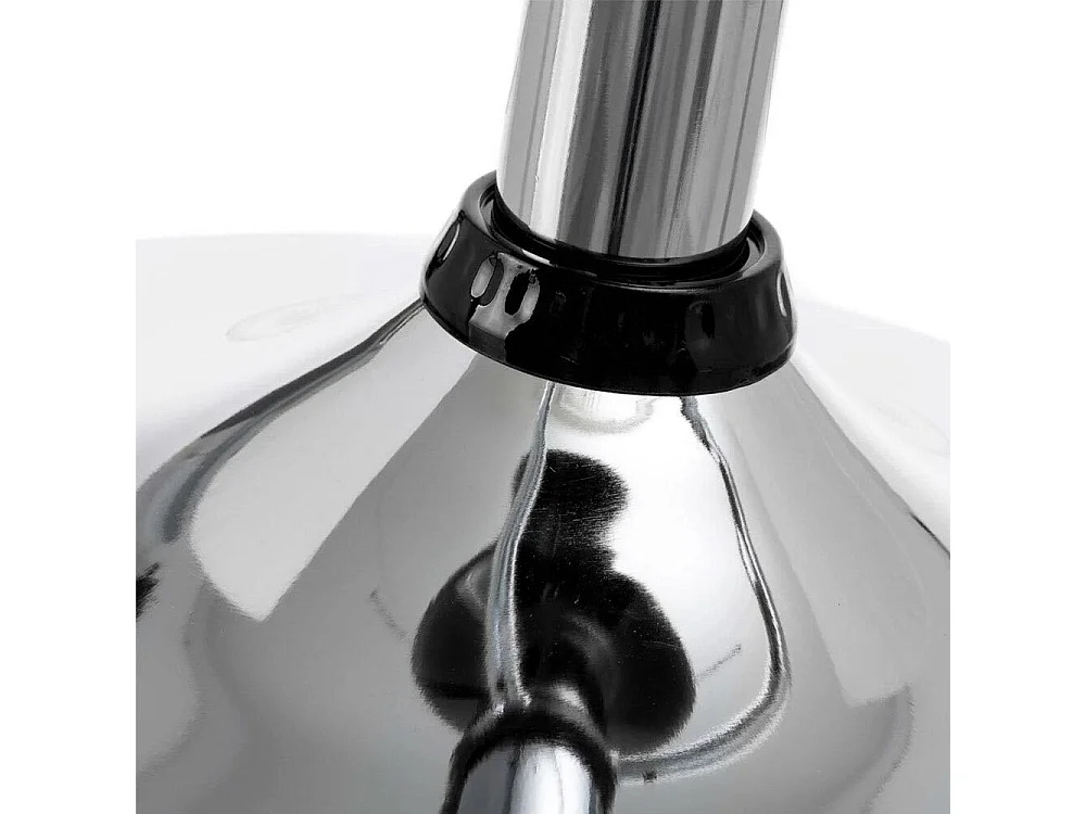 Set 2 Sgabelli Cucina Regolabile Acciaio e ABS Sgabello Girevole Nero Casa Bar