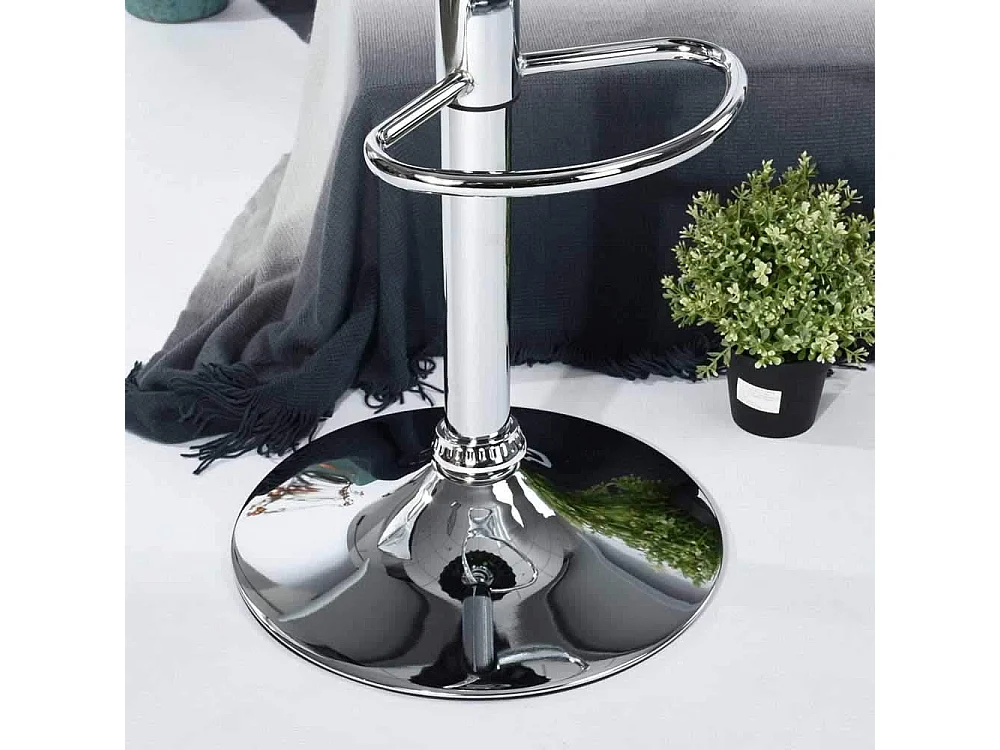 Set 2 Sgabelli Bar Cucina Seduta Forma Tappo di Bottiglia Sgabello Girevole Nero