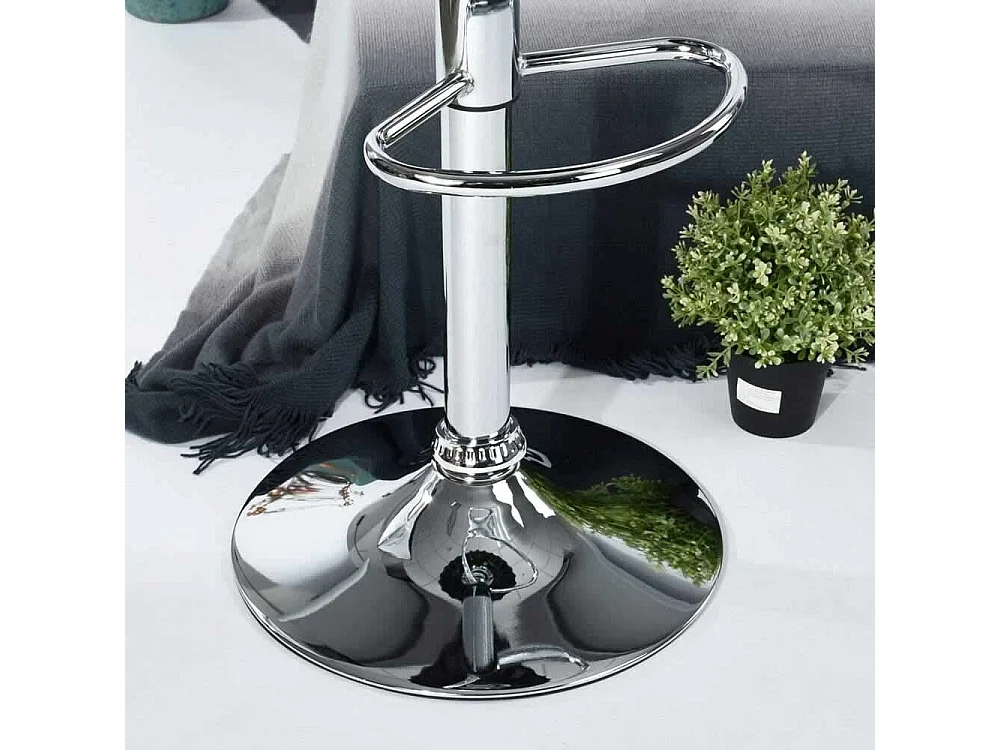 Set 2 Sgabelli Bar Cucina Seduta Forma Tappo di Bottiglia Sgabello Girevole Nero