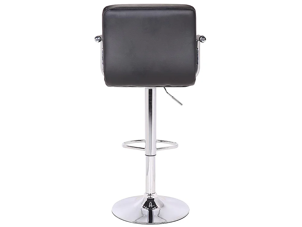 Set Sgabelli Cucina Seduta Pelle Imbottita Sgabello con Braccioli Casa Bar Nero