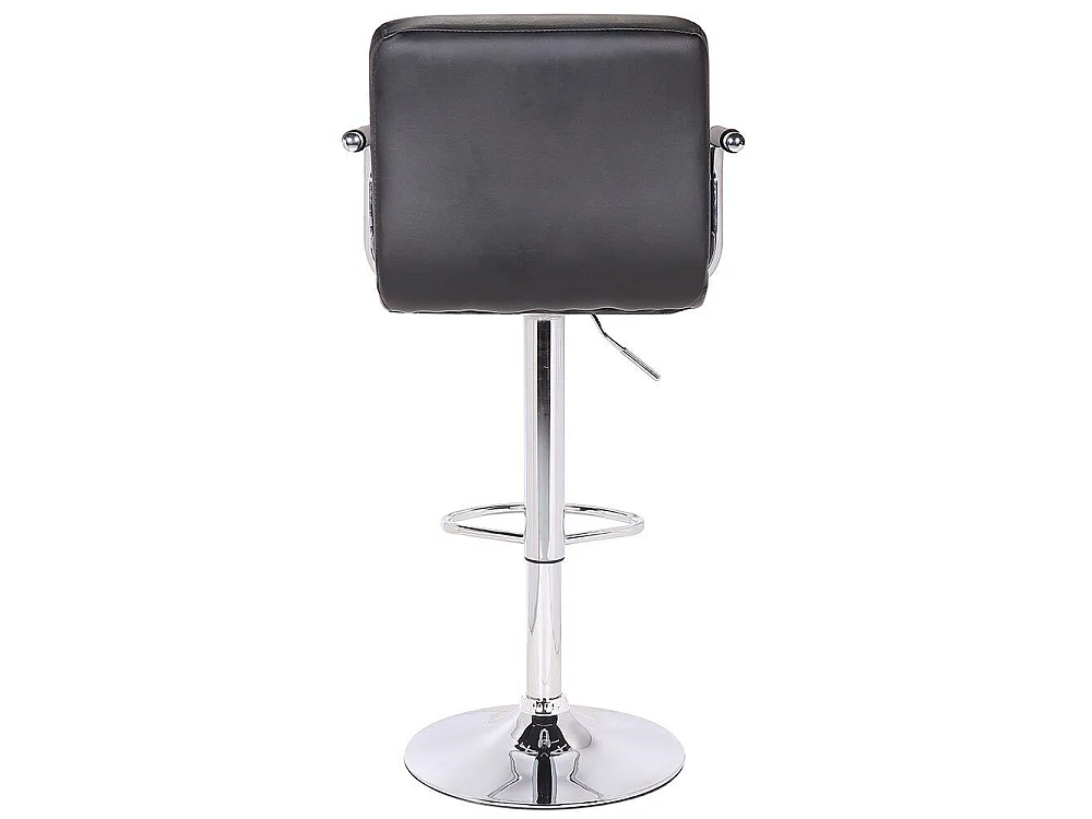 Set Sgabelli Cucina Seduta Pelle Imbottita Sgabello con Braccioli Casa Bar Nero