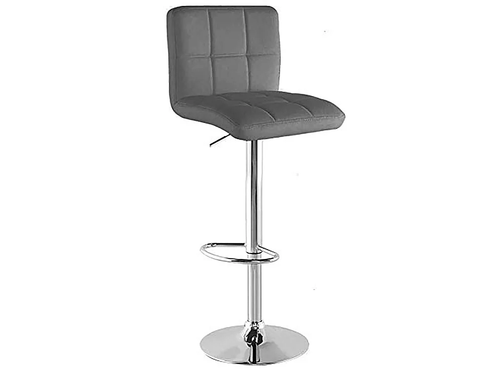 Set 2 Sgabelli Cucina Seduta Pelle Imbottita Sgabello Girevole Casa Bar Grigio