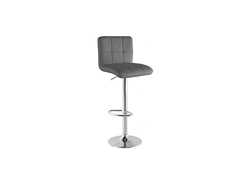 Set 2 Sgabelli Cucina Seduta Pelle Imbottita Sgabello Girevole Casa Bar Grigio