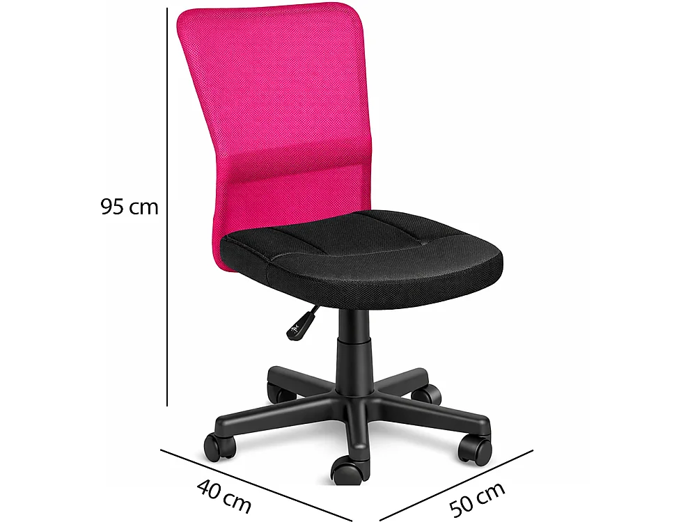 Sedia Scrivania Ufficio Cameretta Girevole Tessuto Rete Altezza Regolabile Fuxia