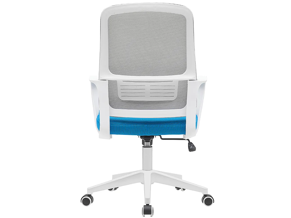 Sedia da Ufficio Blu e Grigio Poltrona da Scrivania Girevole Regolabile 98-108cm