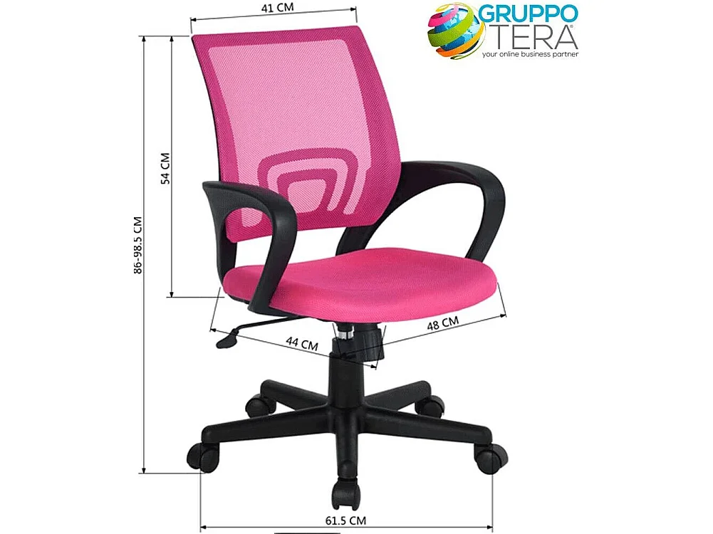 Sedia da Scrivania Kite Poltrona Ufficio Girevole Ruote Rego