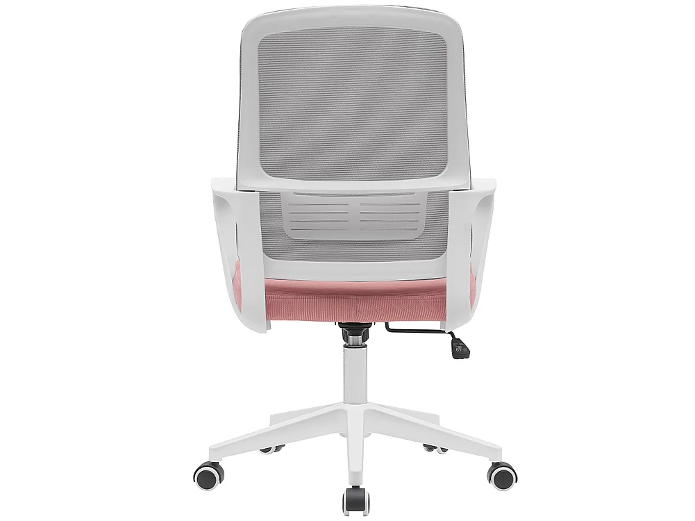 Sedia da Ufficio Rosa e Grigio Poltrona Scrivania Girevole Regolabile 98-108 cm