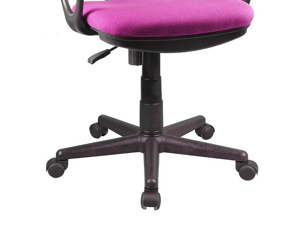 Sedia Scrivania con Ruote Girevole Poltrona Ufficio Tessuto Traspirante Rosa