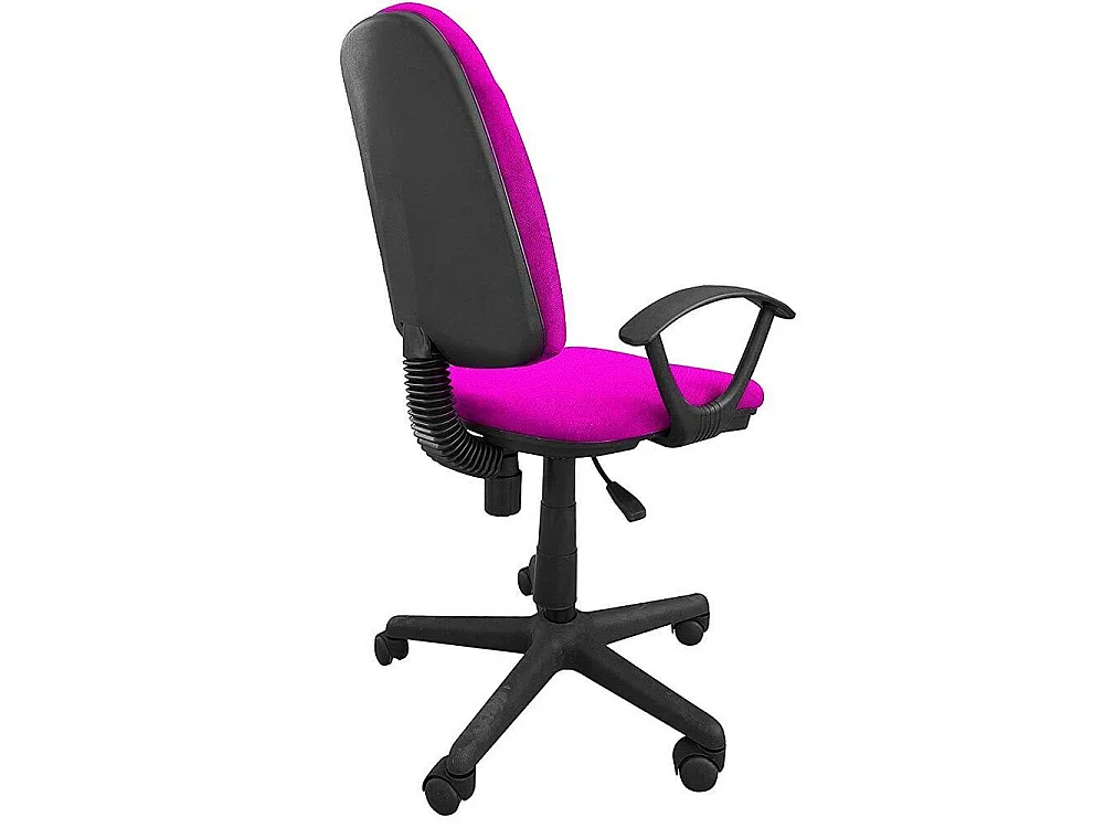 Sedia Scrivania con Ruote Girevole Poltrona Ufficio Tessuto Traspirante Rosa