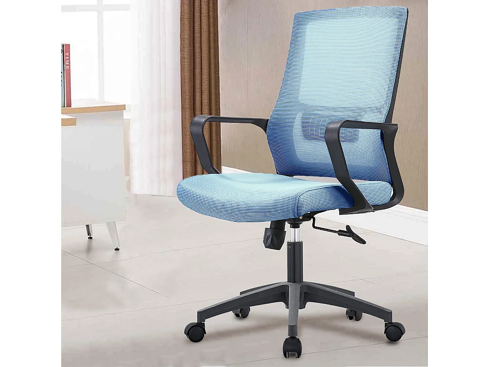 Sedia da Ufficio Blu Poltrona da Scrivania Studio Cameretta Altezza Regolabile
