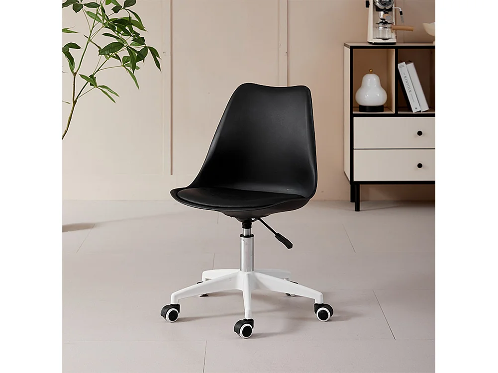 Sedia da Ufficio Full Nero Poltrona da Studio e Casa Ergonomica con Ruote