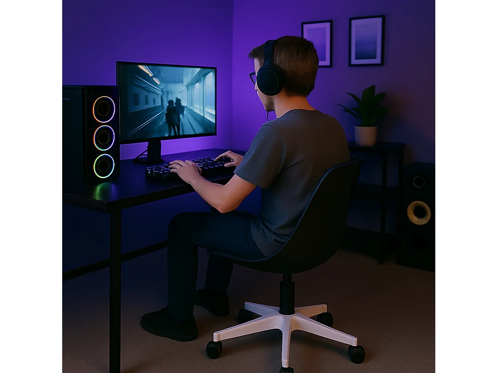 Sedia da Ufficio Full Nero Poltrona da Studio e Casa Ergonomica con Ruote