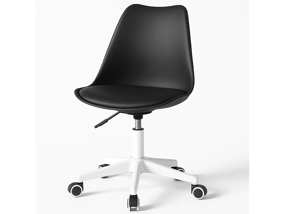 Sedia da Ufficio Full Nero Poltrona da Studio e Casa Ergonomica con Ruote