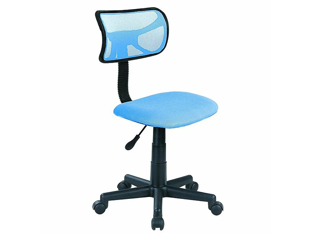Sedia Girevole 5 Ruote Ufficio Cameretta Scrivania Schienale Ergonomico Azzurro