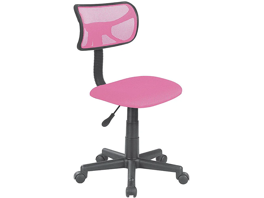 Sedia Girevole 5 Ruote Ufficio Cameretta Scrivania Schienale Ergonomico Rosa