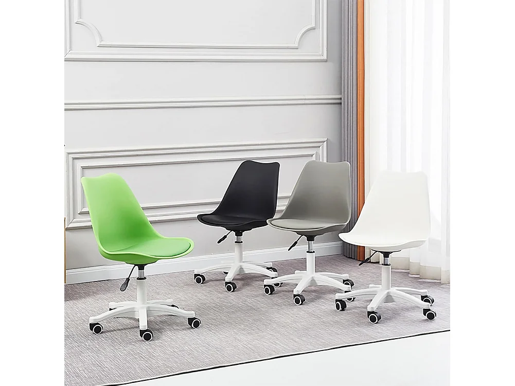 Sedia da Ufficio Full Grigio Poltrona da Studio e Casa Ergonomica con Ruote