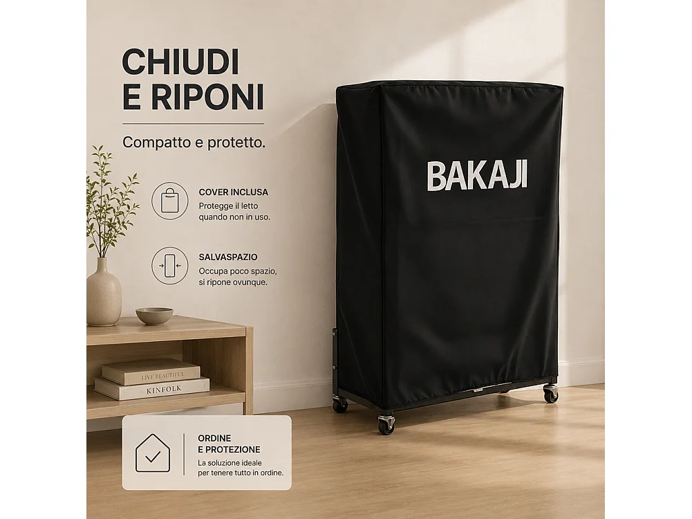 Letto Singolo Pieghevole Cuscino Copertura Brandina Materasso H10cm 80x40x190cm