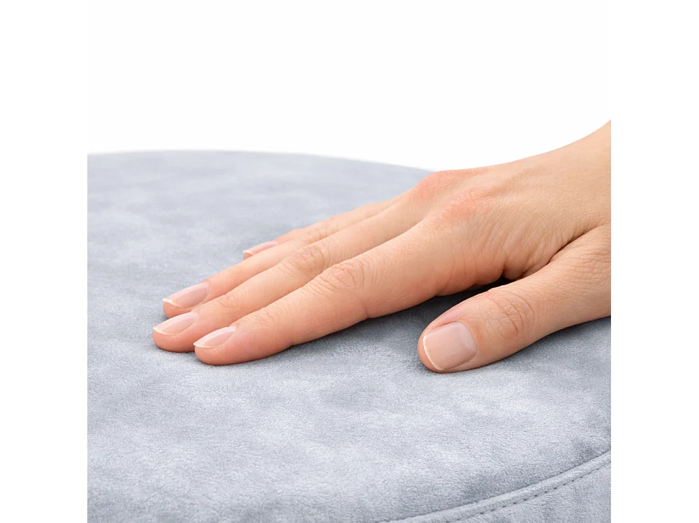 Pouf Sgabello Rotondo Cielo Design Moderno Poggiapiedi con Rivestimento Velluto