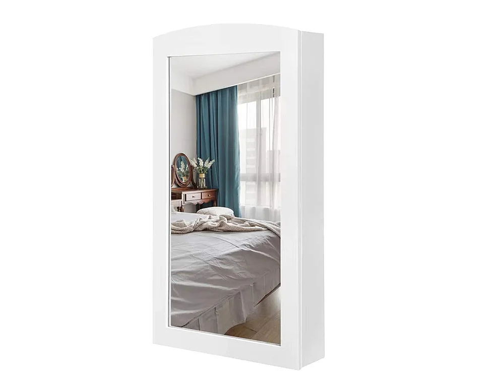 Specchiera Portagioie Parete Armadietto con Specchio Muro Porta Gioielli 60x30cm