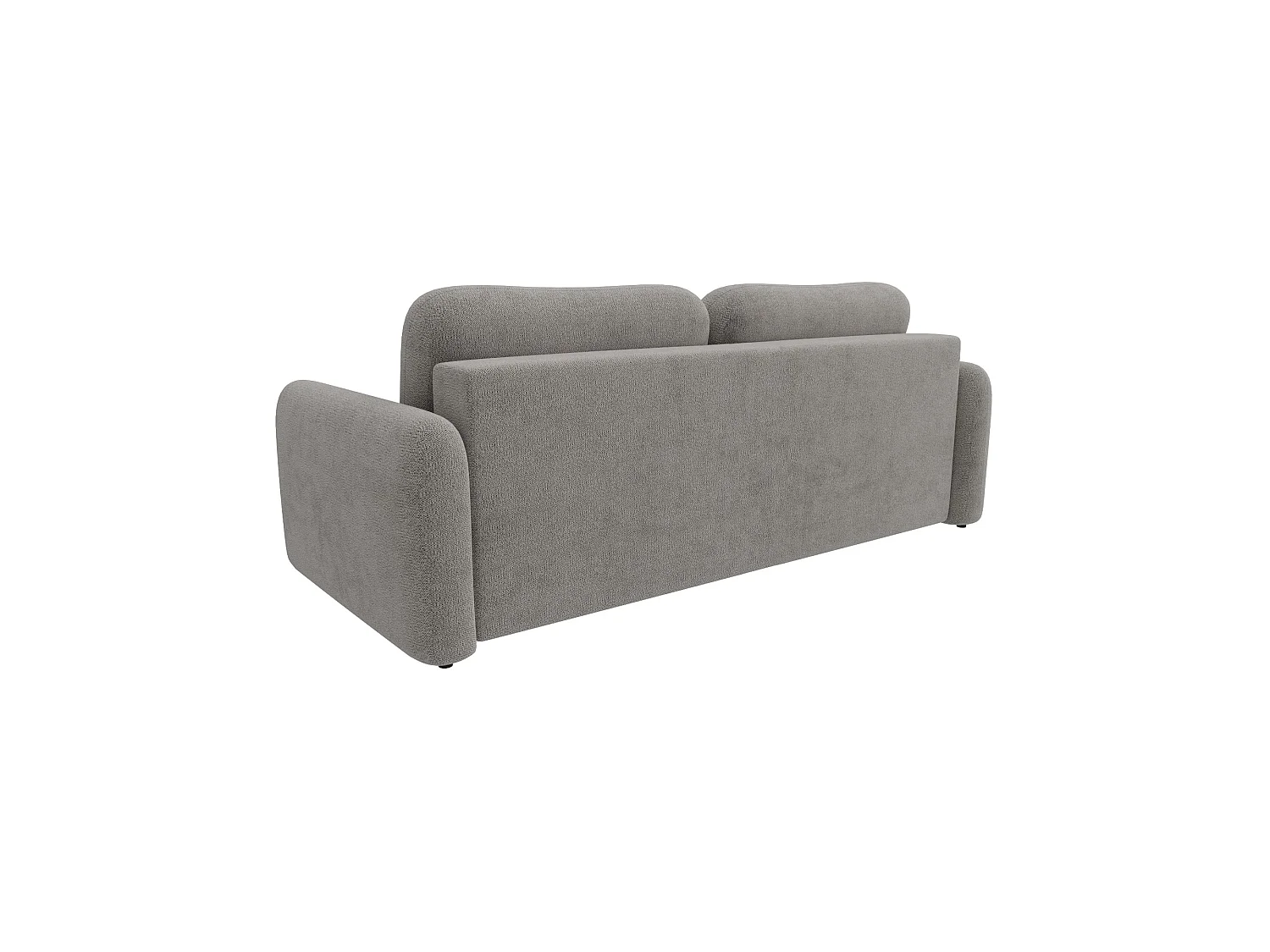 Canapé convertible 4 places SOFA ALTO en chenille gris : confort ultra moelleux, couchage pratique et grand coffre de rangement