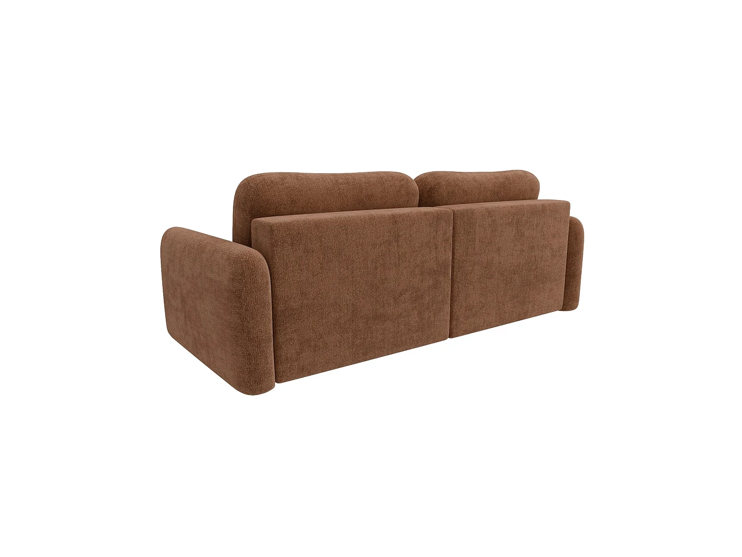 Canapé d’angle convertible ALTO L 4 places en chenille cuivré : élégance, douceur irrésistible, couchage pratique et grand coffre de rangement
