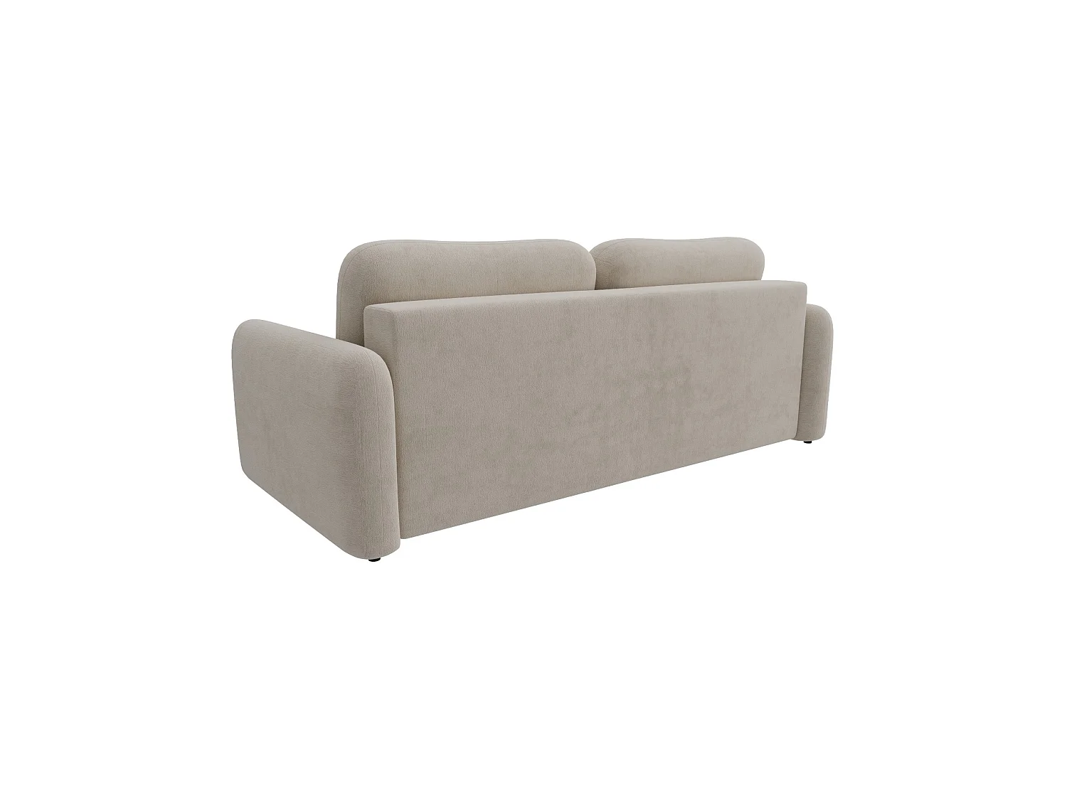 Canapé convertible 4 places SOFA ALTO en chenille beige : confort ultra moelleux, couchage pratique et grand coffre de rangement