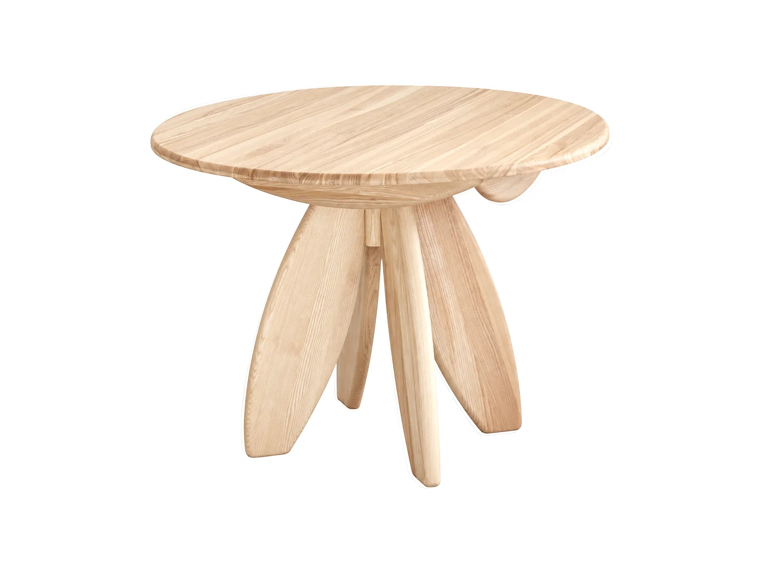 Ronde uitschuifbare eettafel 120cm 6 personen Leaves van massief hout | essenhout naturel