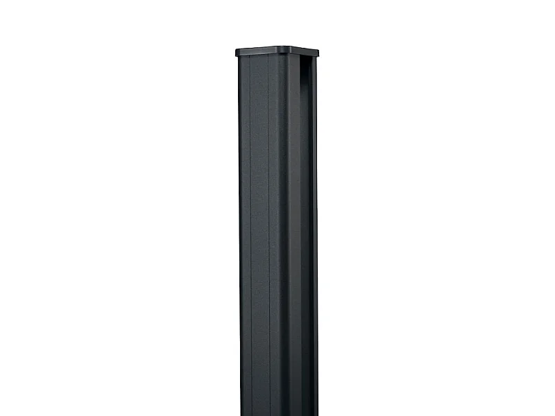 Kit clôture composite et aluminium sur platine L10.80 x H1m gris anthracite