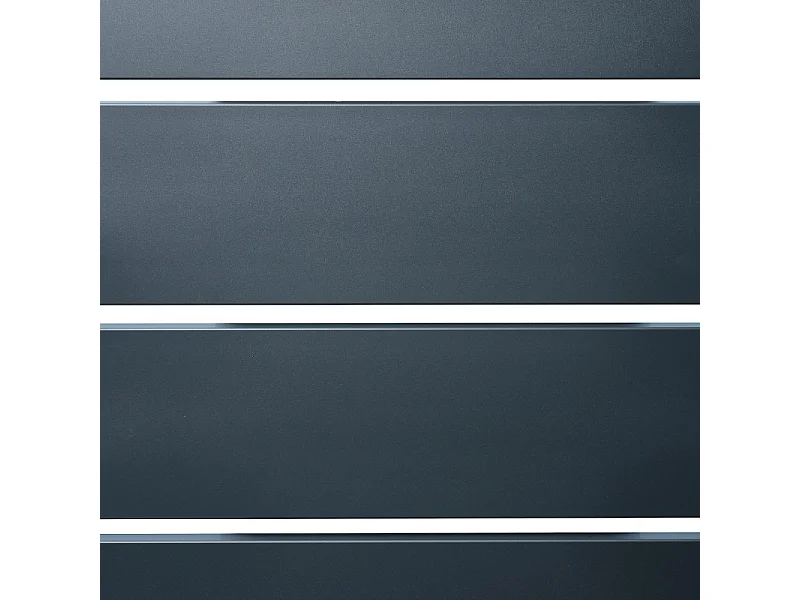Portail battant aluminium ajouré H 1m60 x P 3m50 Gris 7016