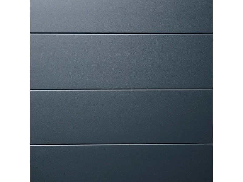 Portail battant aluminium plein lame XL H 1m60 x P 3m50 Gris 7016