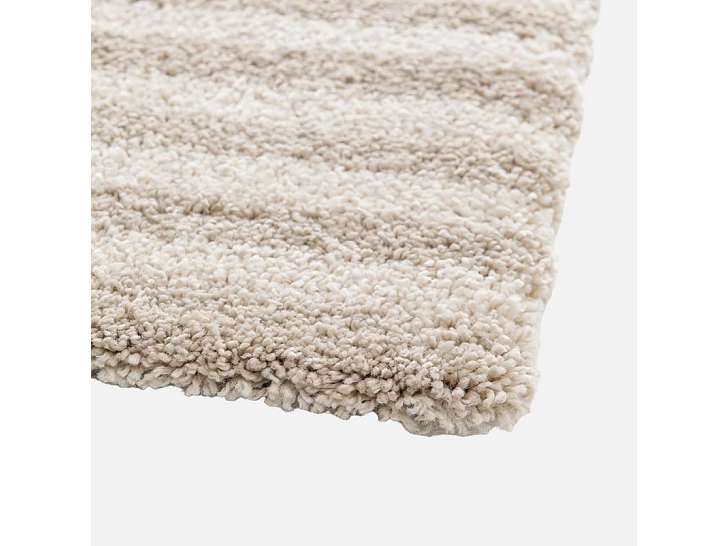 Tappeto da interno a righe beige e crema, Telya, 230x160x3 cm